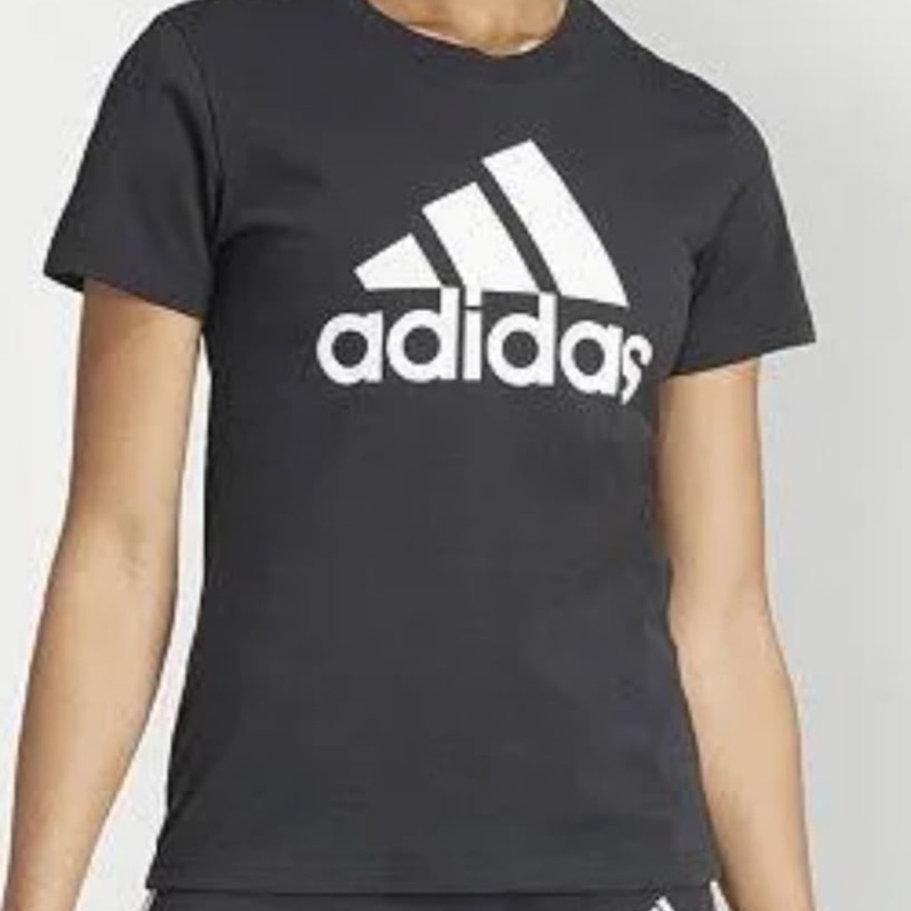 Adidas Women's Black Amplifier‎ Tee with White Logo